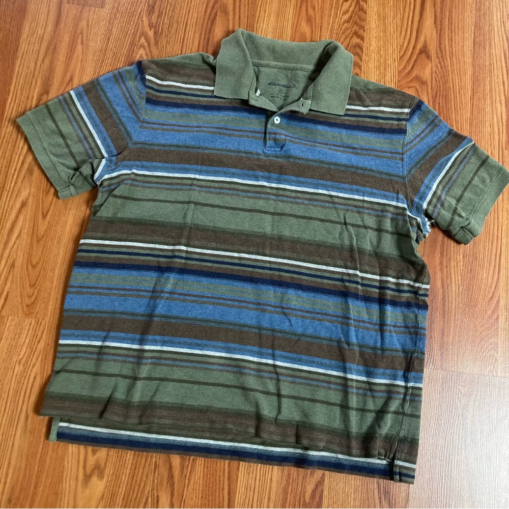 Eddie Bauer Striped Polo Shirt